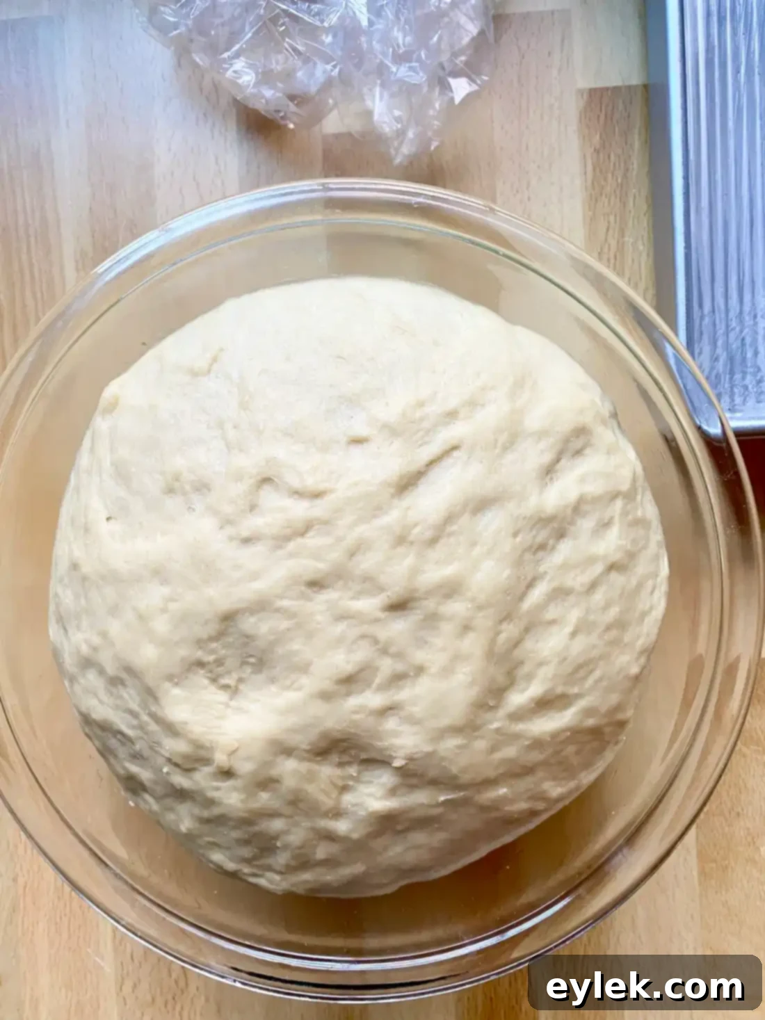 Punching down dough