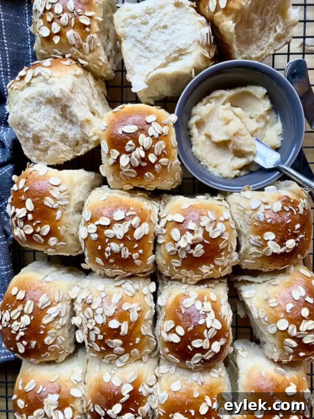 Platter of warm Honey Milk Anytime Rolls