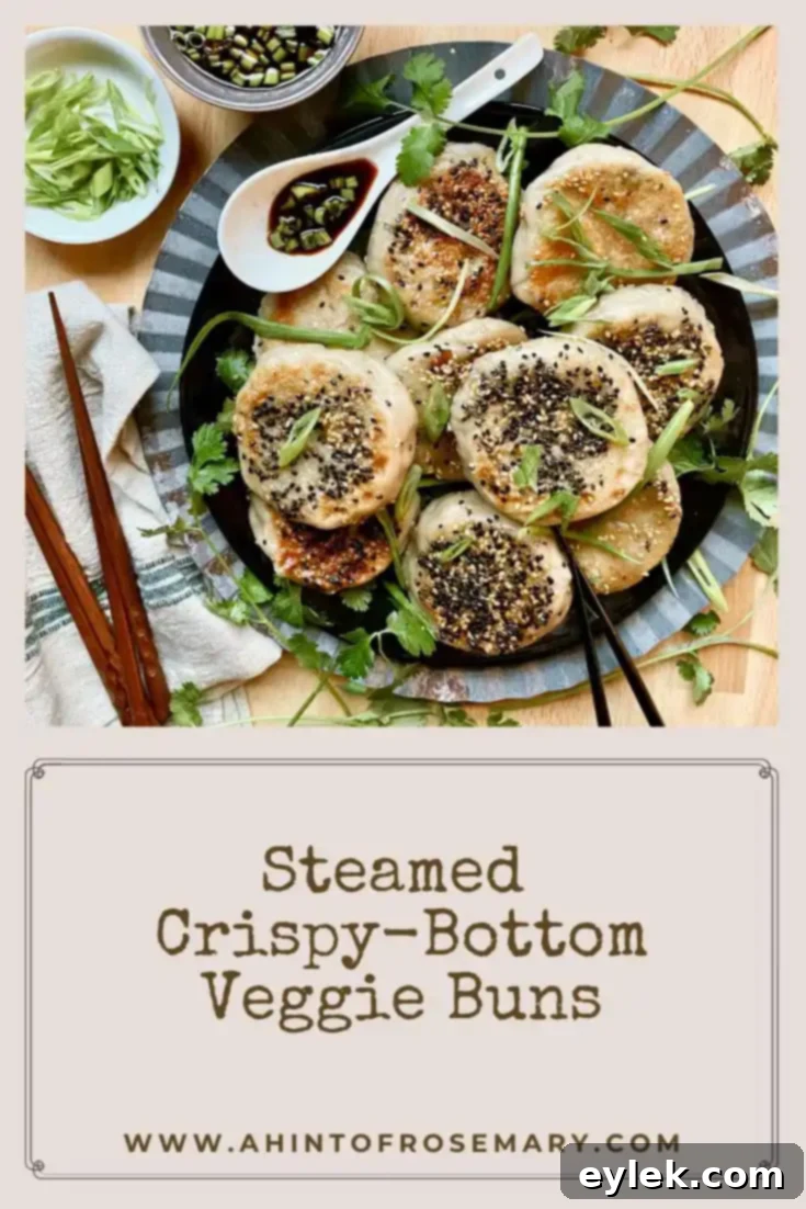 Steamed Crispy-Bottom Veggie Buns - Ready to Eat