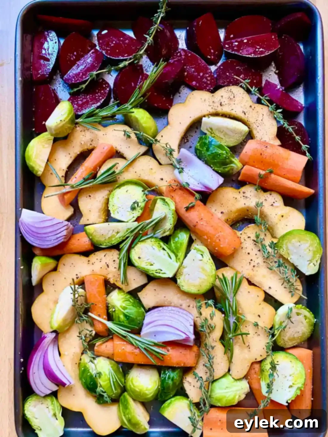 Close-up of roasted carrots and beets