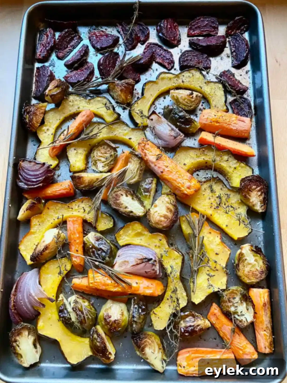 A mix of roasted vegetables