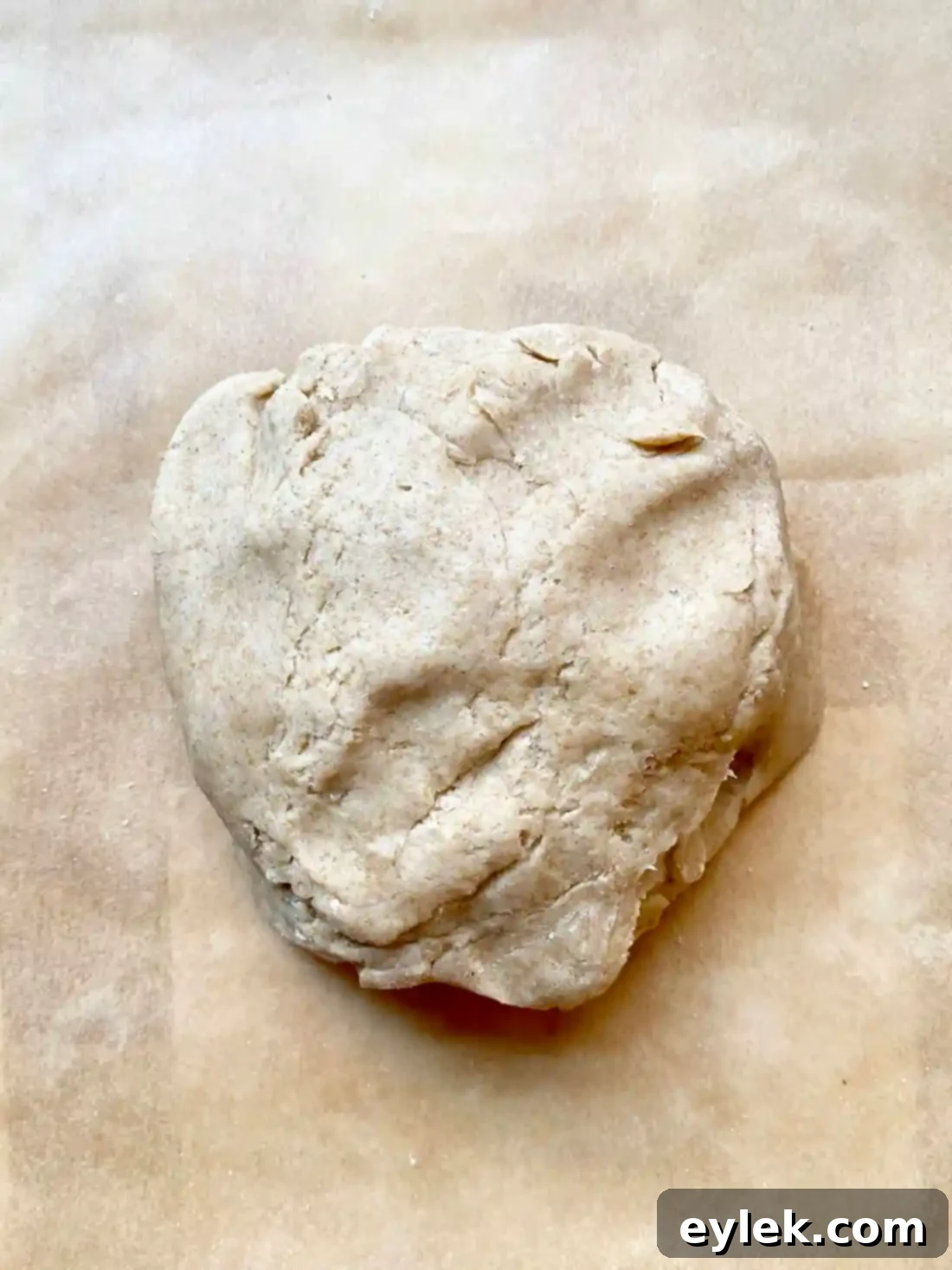 Dough formed into a disk