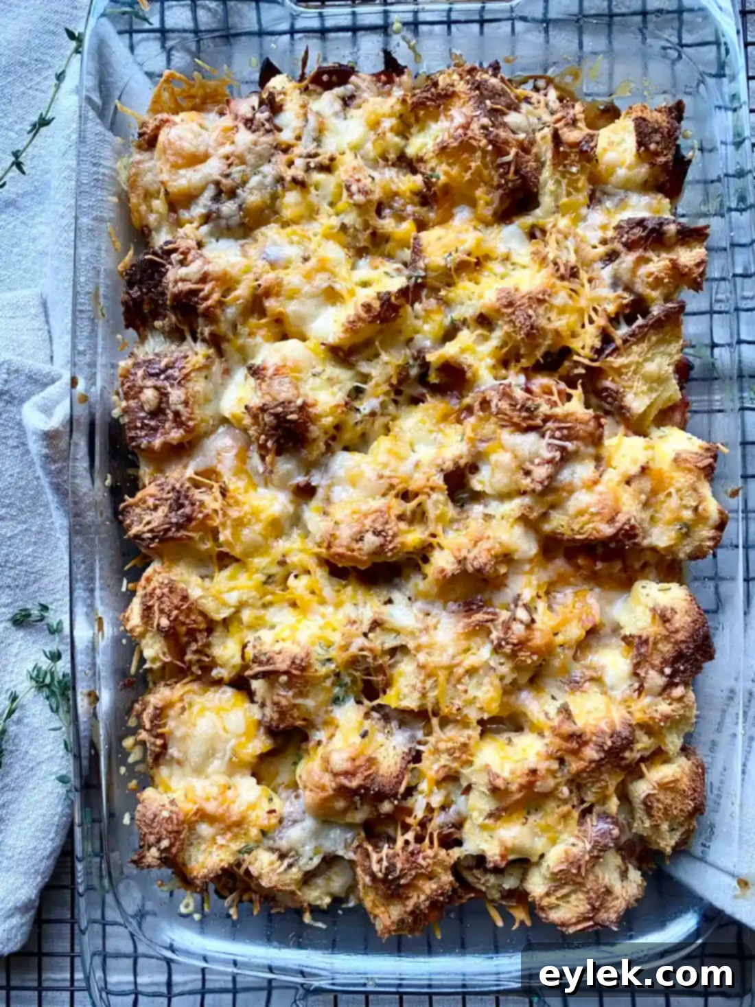Baked Savory Breakfast Bread Pudding