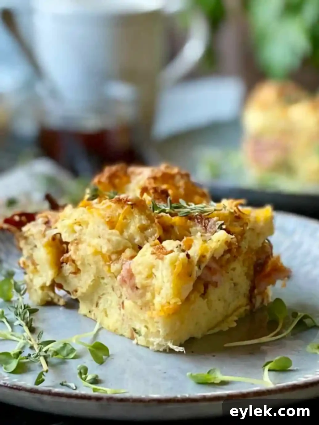 Hearty Savory Breakfast Bread Pudding 17 Savory Breakfast Bread Pudding with a side