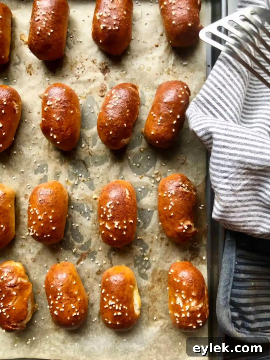 Freshly baked Mini Dog Pretzel Bites