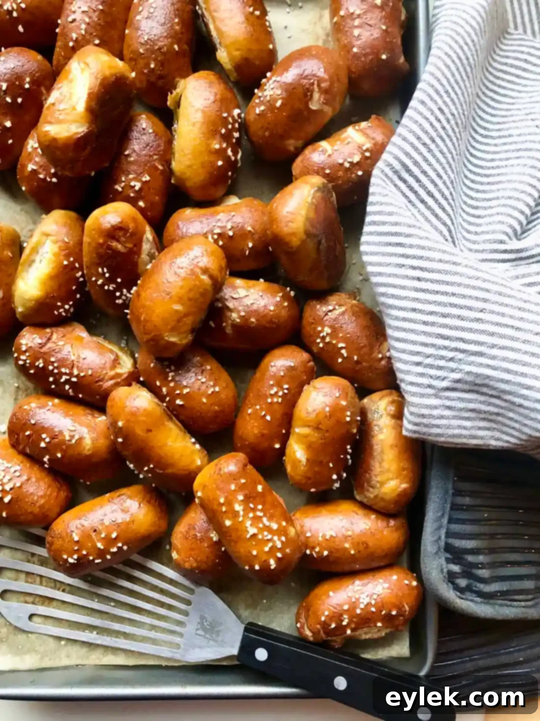 Mini Dog Pretzel Bites with a side of mustard