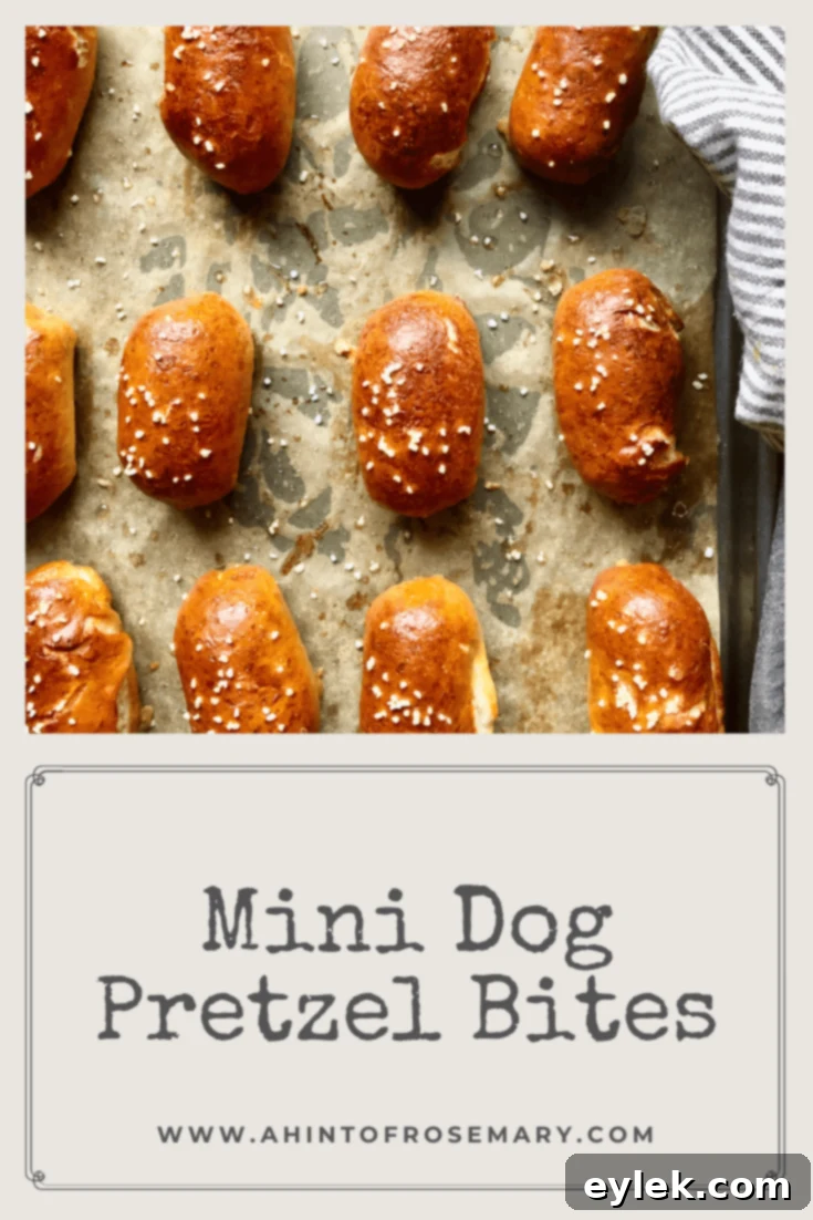 Delicious Mini Dog Pretzel Bites on a tray ready to serve