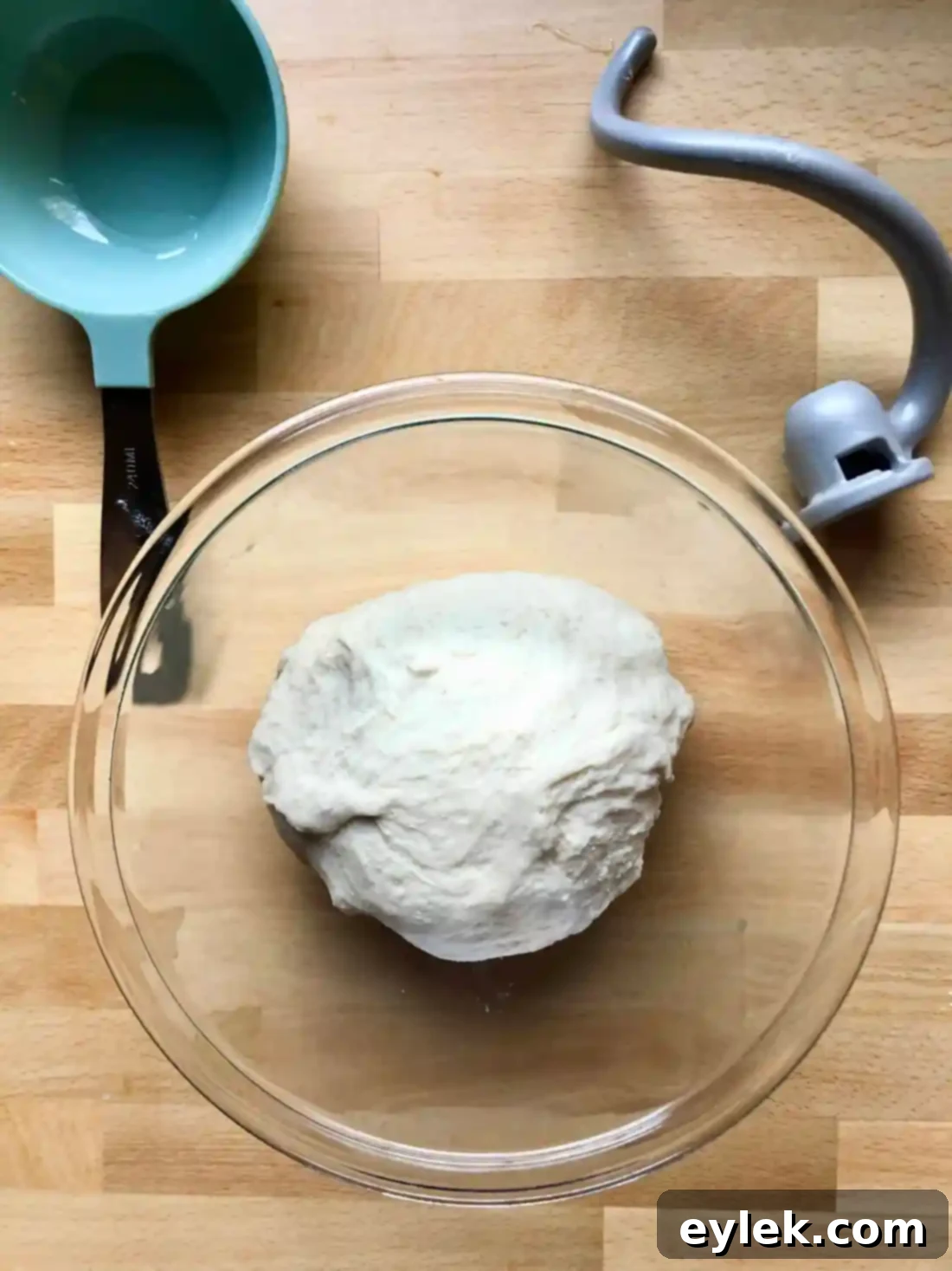 Close-up of pretzel dough