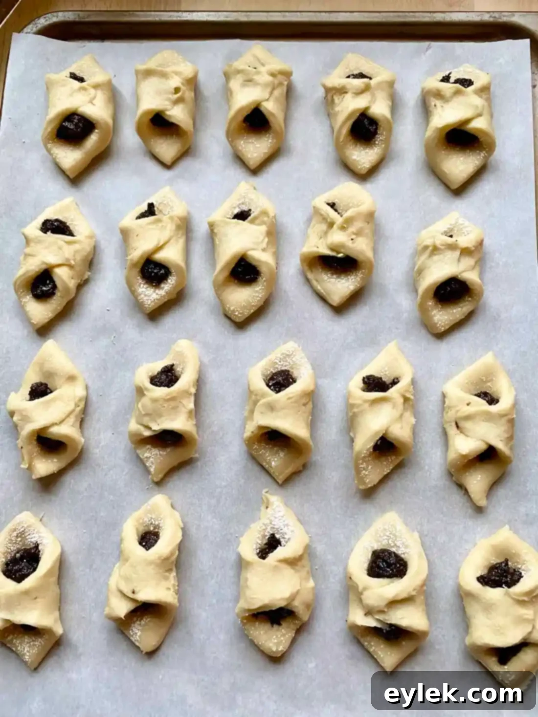 Polish Kiffles with Plum Filling
