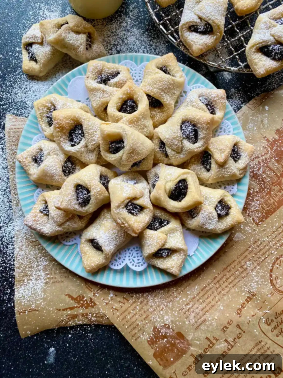 Polish Kiffles with Plum Filling