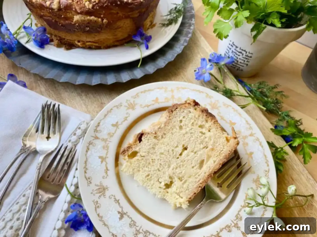Traditional Cheese Babka with Crumb Topping