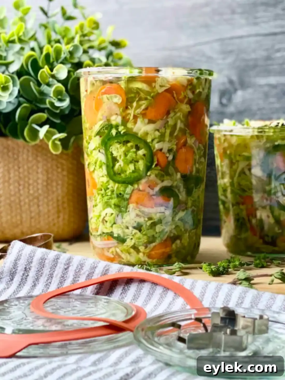 Homemade Brussels Sprouts Giardiniera