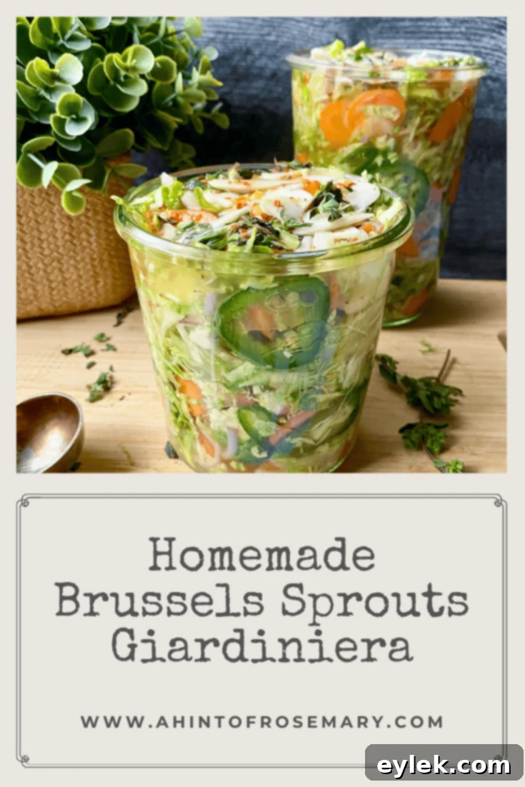 Homemade Brussels Sprouts Giardiniera