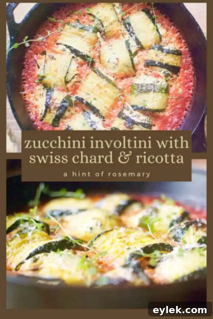 Beautifully prepared Zucchini Involtini with Swiss Chard and Ricotta, ready to eat