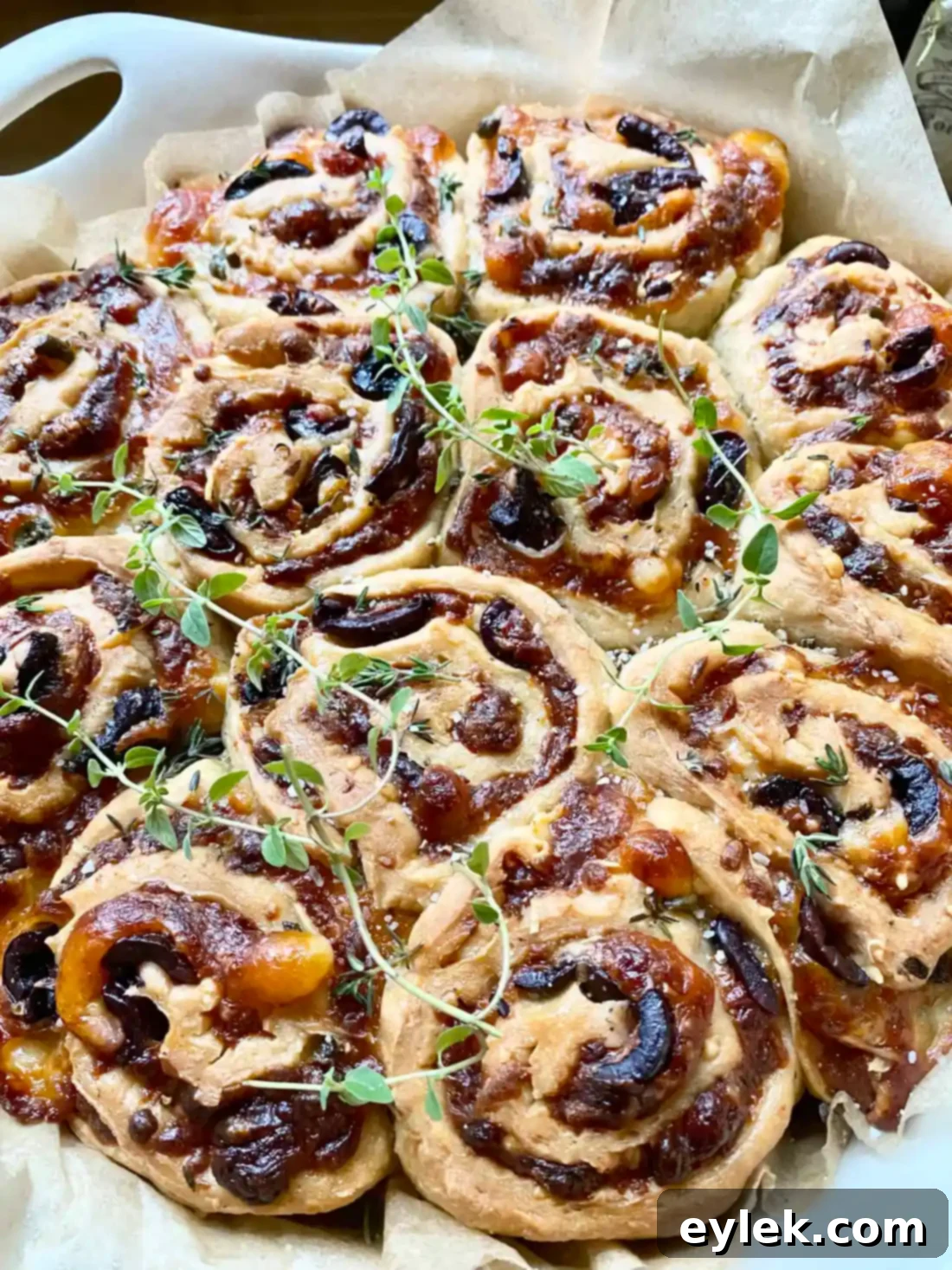 Serving Olive & Cheese Bread Pinwheels
