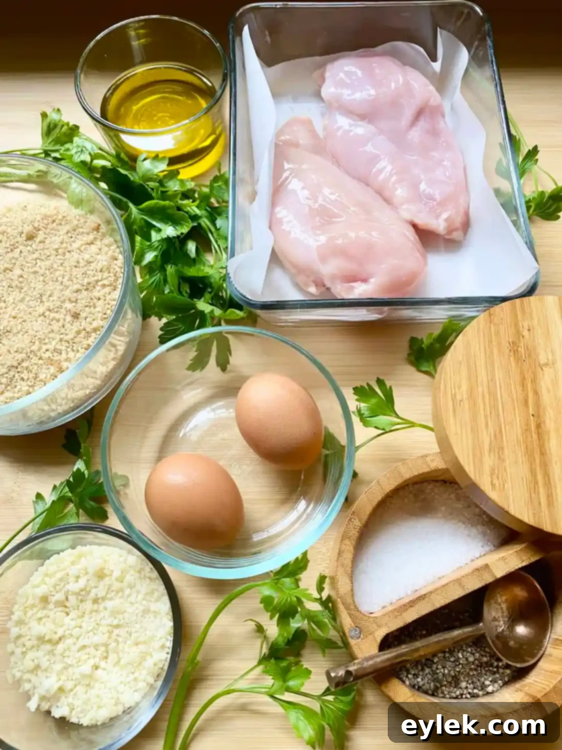 Caesar Slaw with Crispy Chicken Strips - Chicken Prep