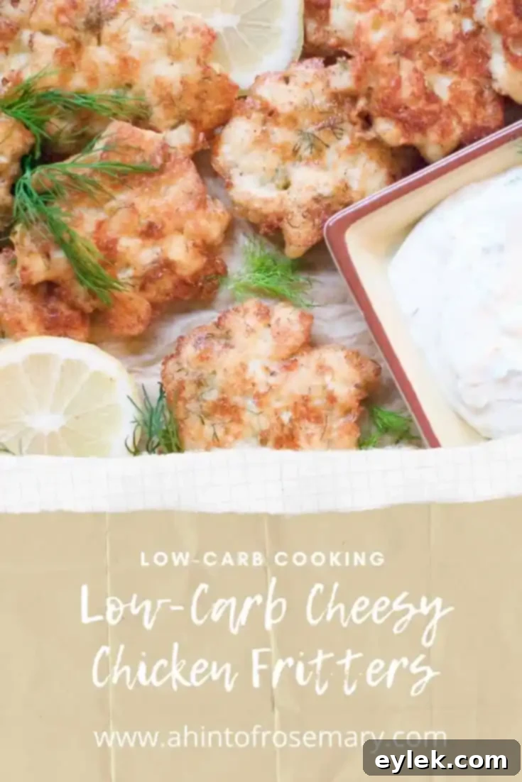 Low-Carb Cheesy Chicken Fritters