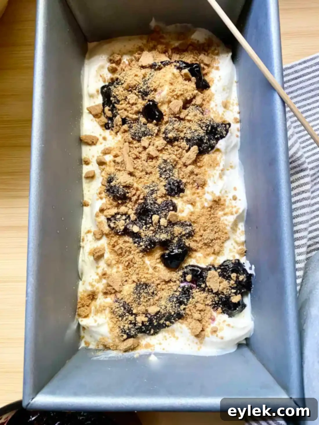 Starting the layering process for ice cream