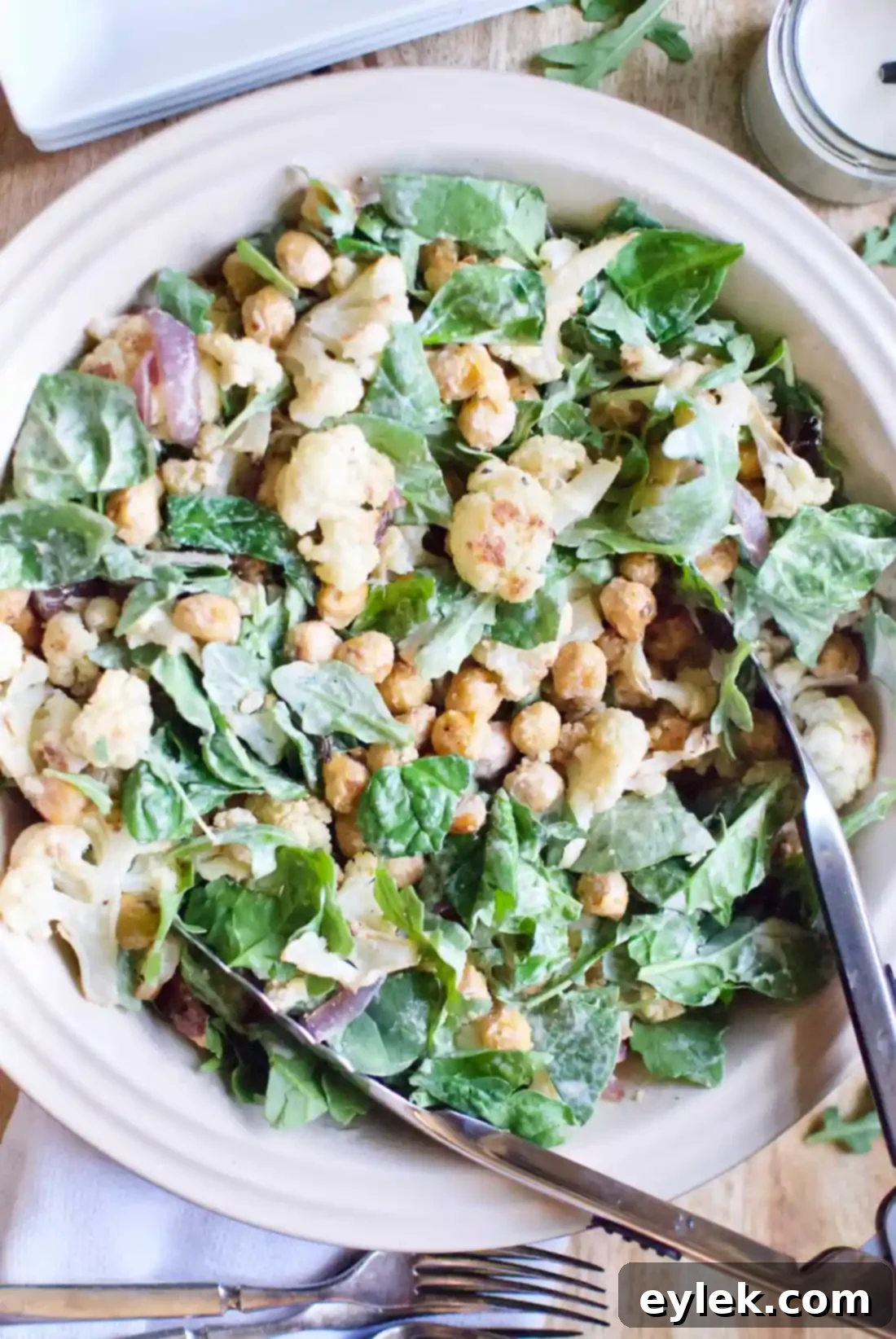 Roasted Cauliflower Salad with Tahini Dressing