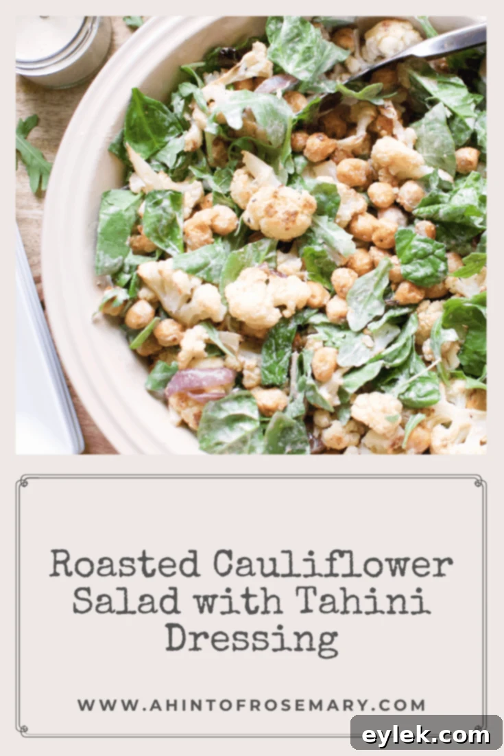 Roasted Cauliflower Salad with Tahini Dressing