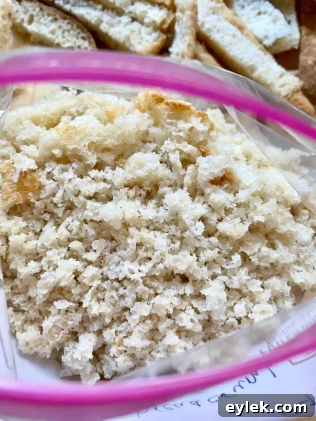 Frozen fresh breadcrumbs