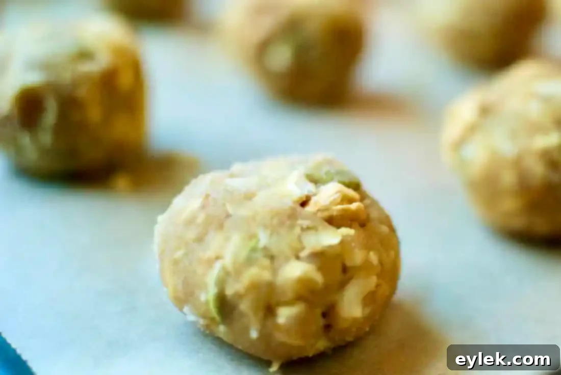 Dough balls on baking sheet