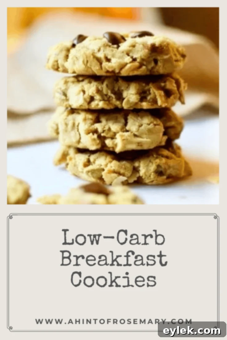 Pinterest graphic for Low-Carb Breakfast Cookies recipe