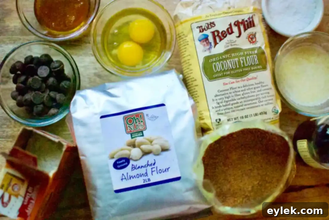 Dry ingredients in a mixing bowl for low-carb cookies