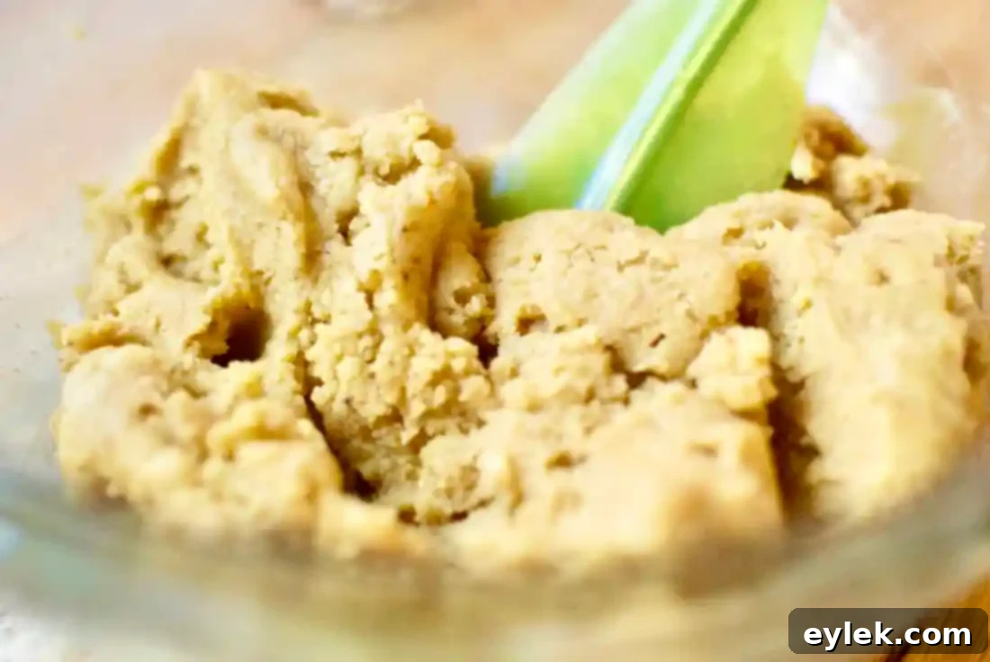 Cookie dough with toasted nuts and coconut flakes mixed in