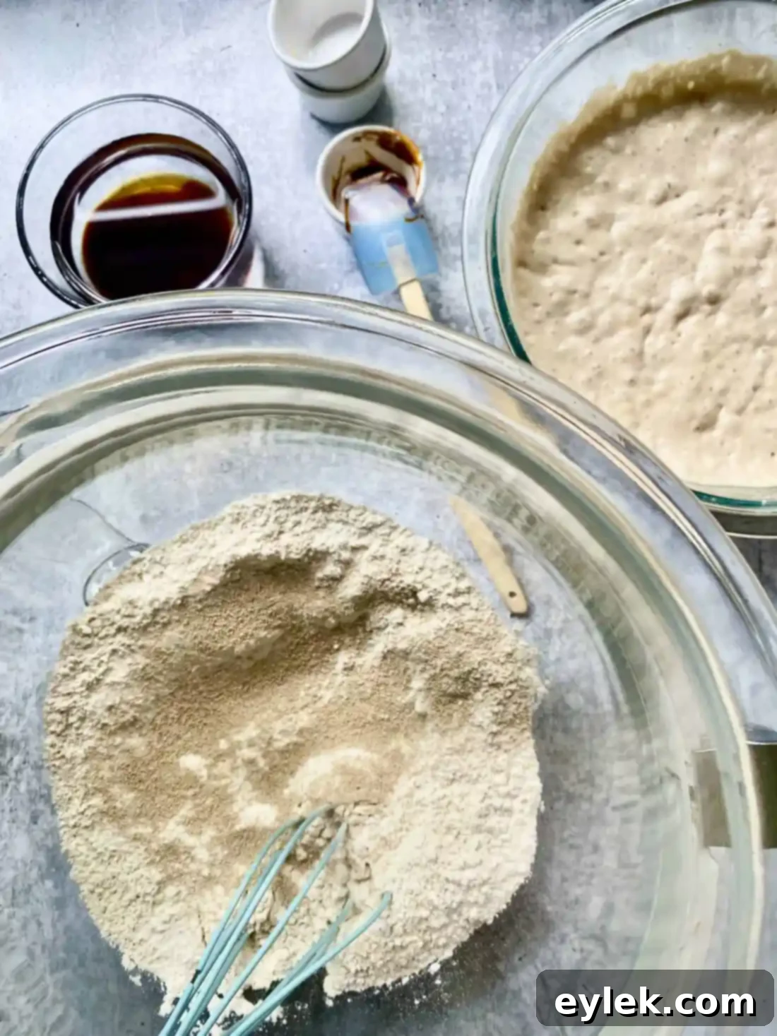 Homemade Steamed Chewy Bagels - Dry Ingredients
