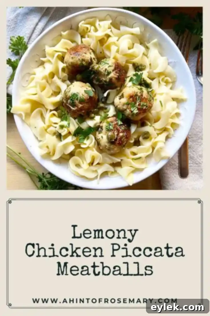 Lemony Chicken Piccata Meatballs final dish