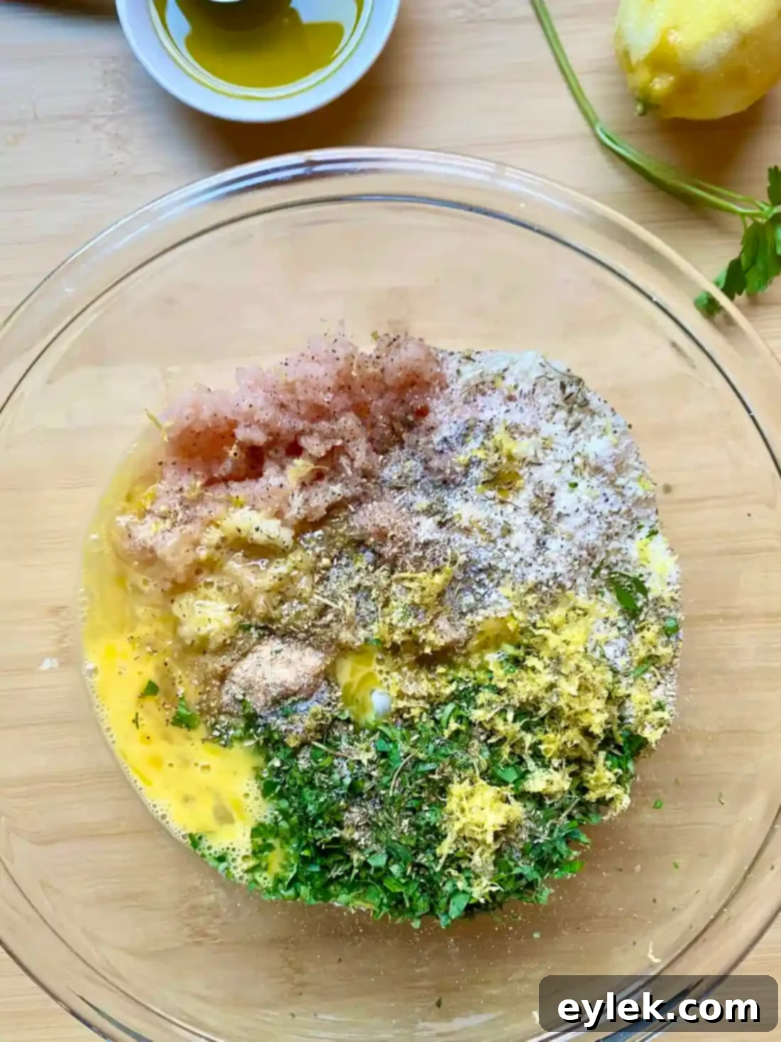 Chicken mixture in a bowl