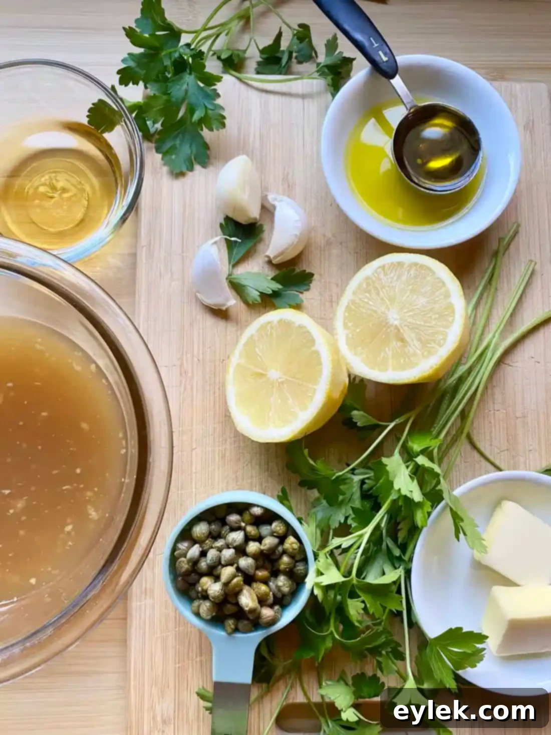 Ingredients for Lemony Piccata Sauce