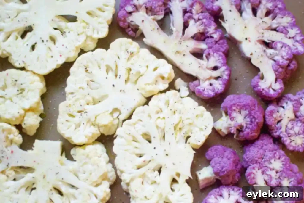 Perfectly roasted cauliflower steaks with a golden-brown finish