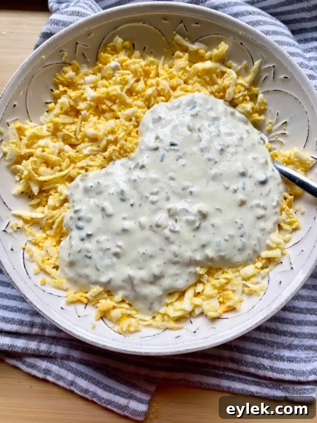 Easy Deviled Egg Dip - Finished Dip