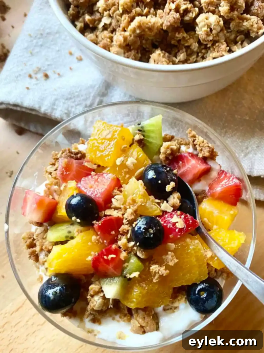 Crunchy Oat Streusel Topping in a bowl, ready to serve