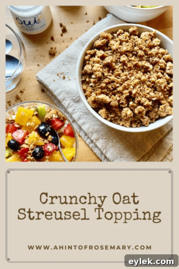 Pin for Crunchy Oat Streusel Topping recipe