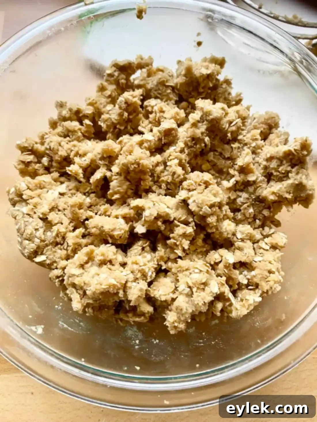 Oats added to streusel mixture