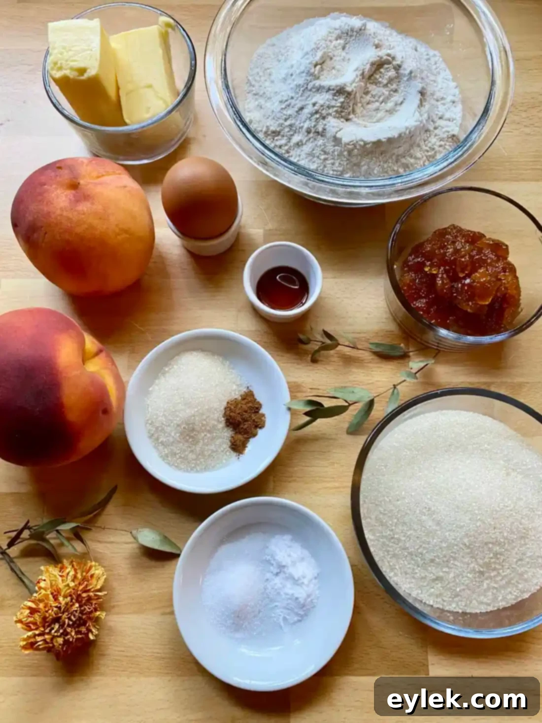 Cakey Peach Drop Cookies 2 Freshly baked Peach Cake Drop Cookies on a baking sheet