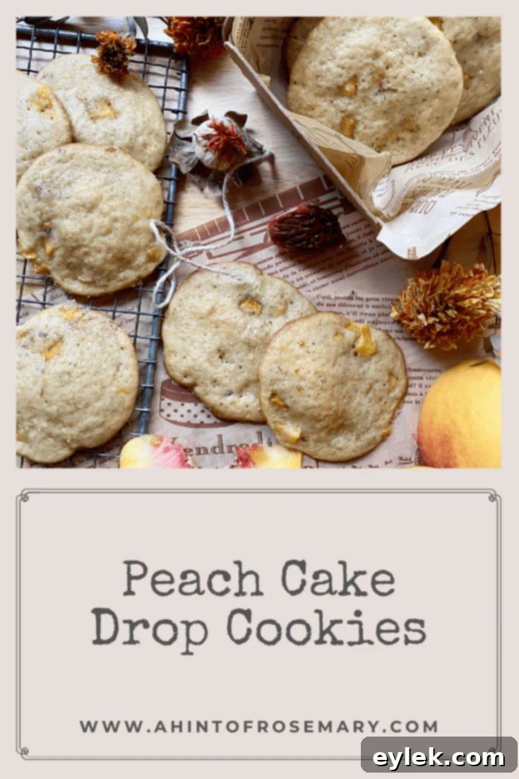 Cakey Peach Drop Cookies 19 A plate of freshly baked Peach Cake Drop Cookies