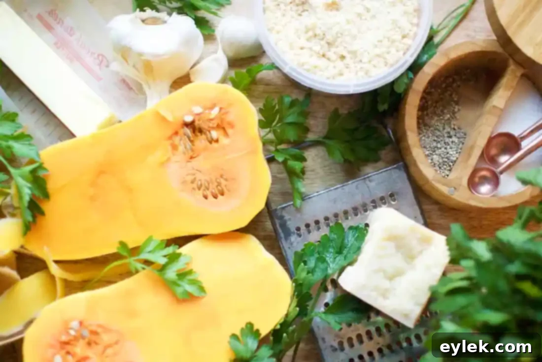 parmesan butternut squash gratin