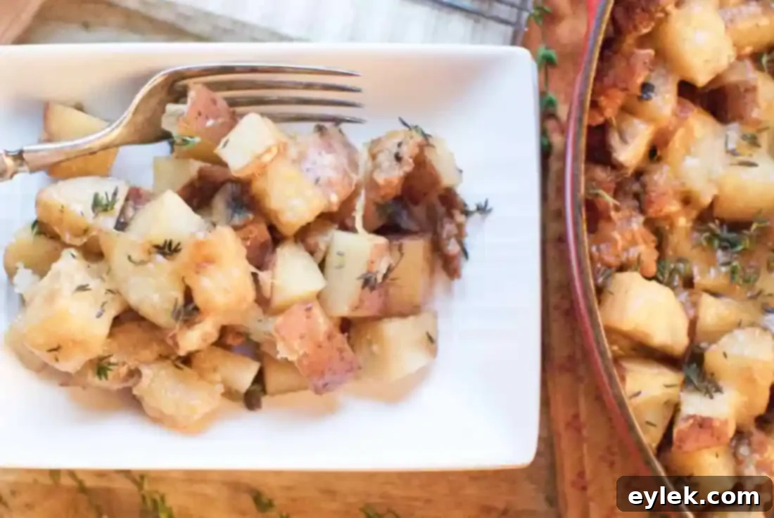 sausage, mushroom & potato gratin served