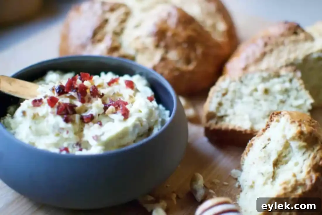 brown butter soda bread & cranberry walnut butter