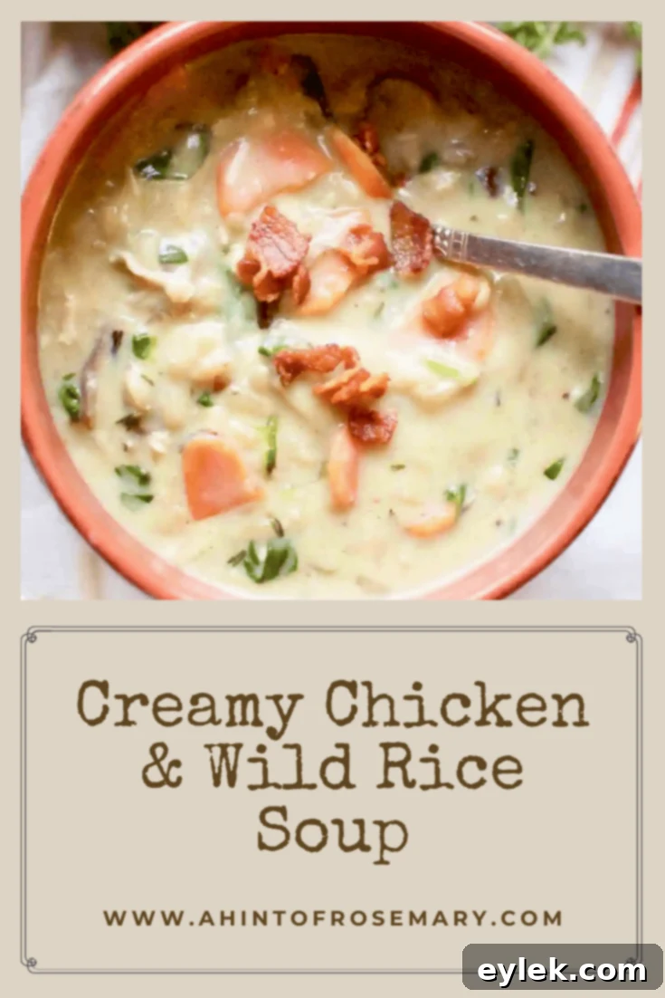 Comforting Creamy Chicken and Wild Rice Soup 13 Creamy Chicken & Wild Rice Soup