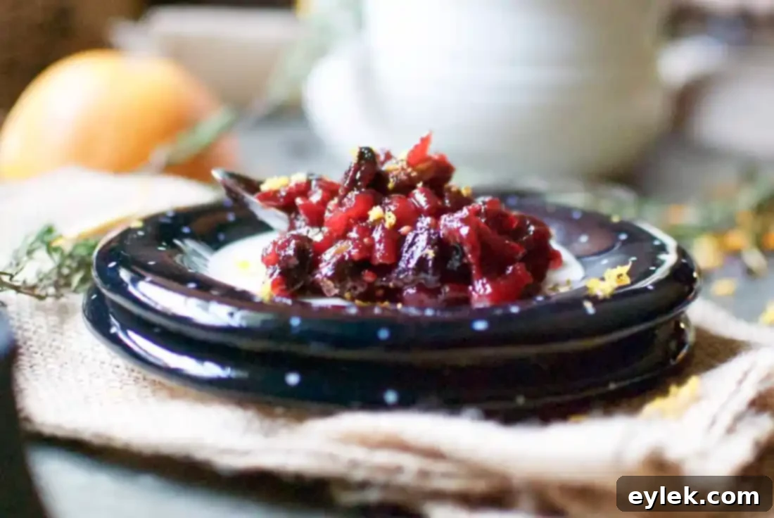gingered cranberry fig chutney