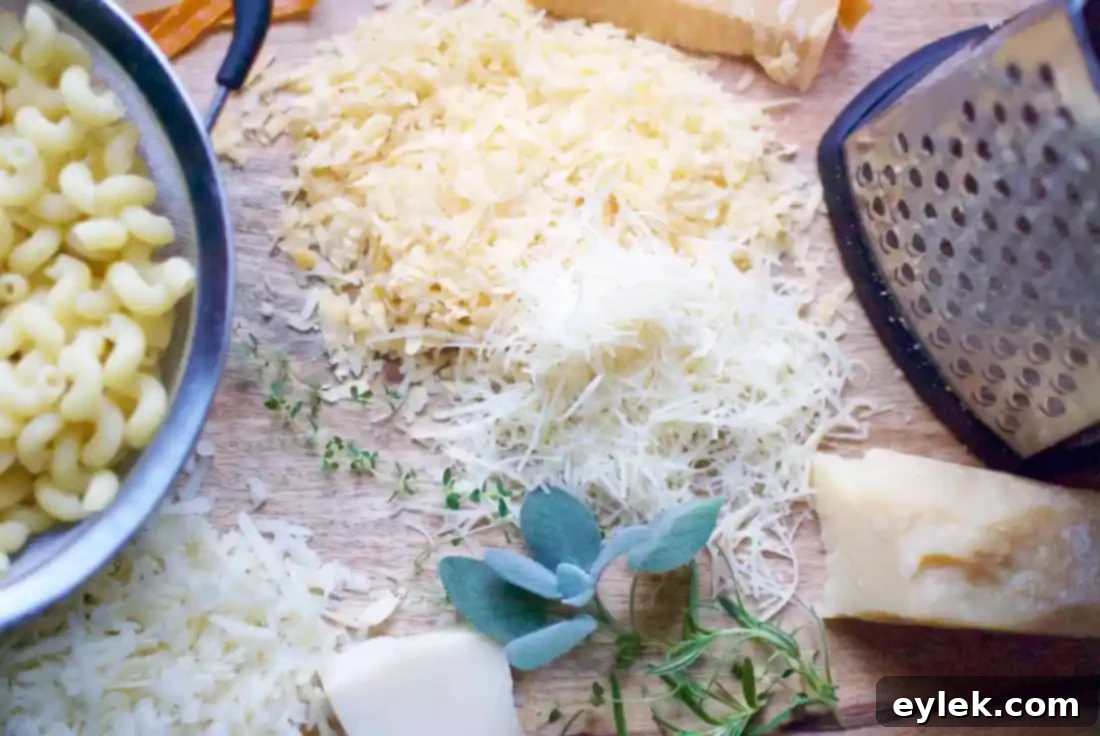 baked cavatappi & three cheeses - before baking