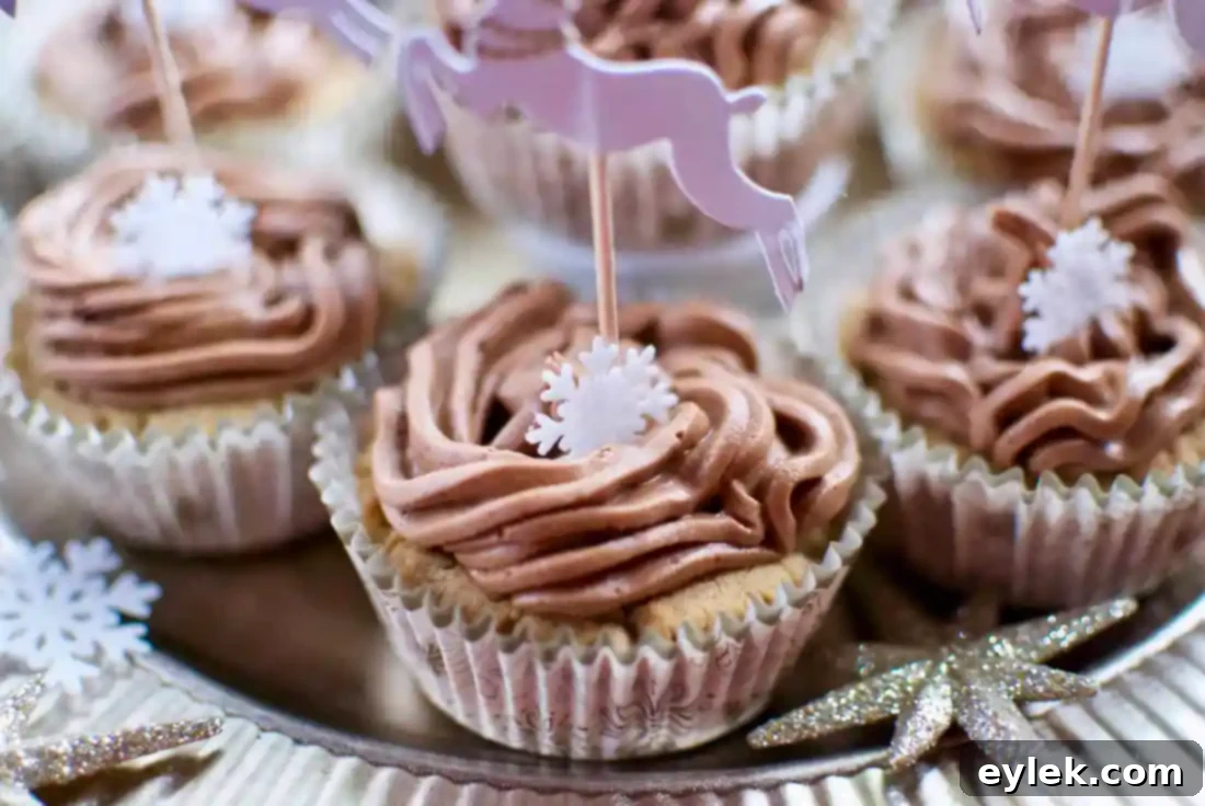 Peanut Butter & Nutella Buttercream Cups - Finished Product