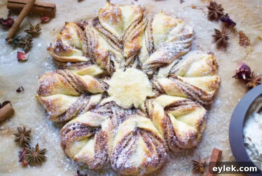 Cinnamon Star Bread with French Butter Icing close-up