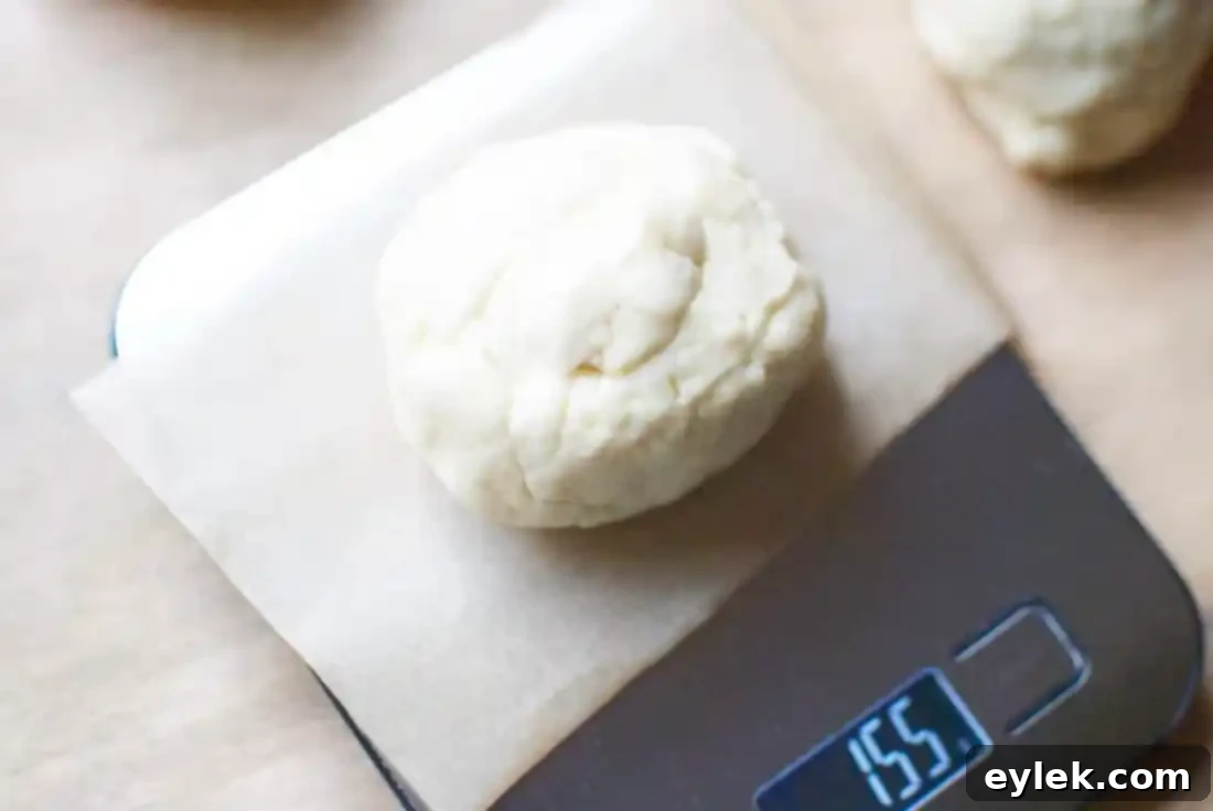 Divided dough balls for Cinnamon Star Bread
