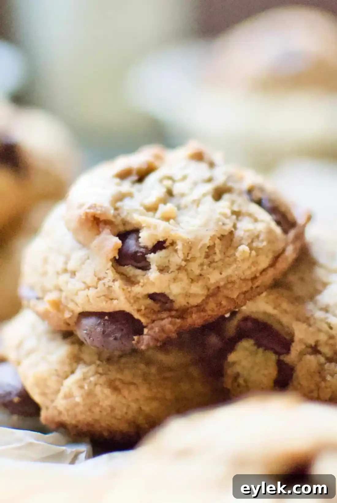 Flourless Peanut Butter Chocolate Chip Cookies